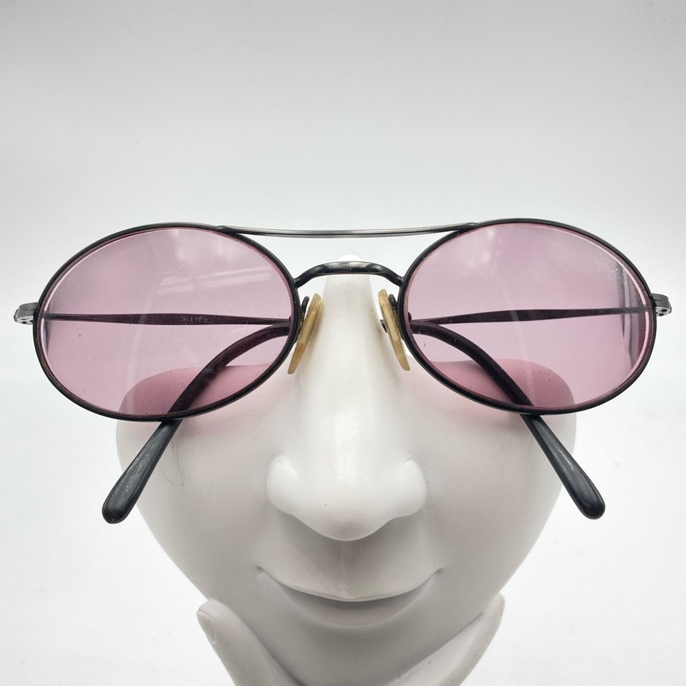 Vintage Black Oval Aviator Sunglasses Frames